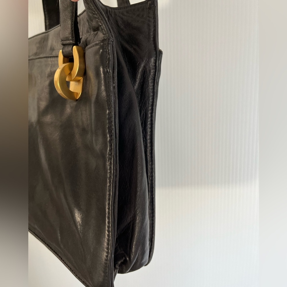 PERLINA black leather bag - Picture 4 of 14